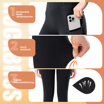 Preview: ROCKBROS | TVI Radhose – Lange Trägerhose, gepolsterte MTB Fahrradhose mit Träger